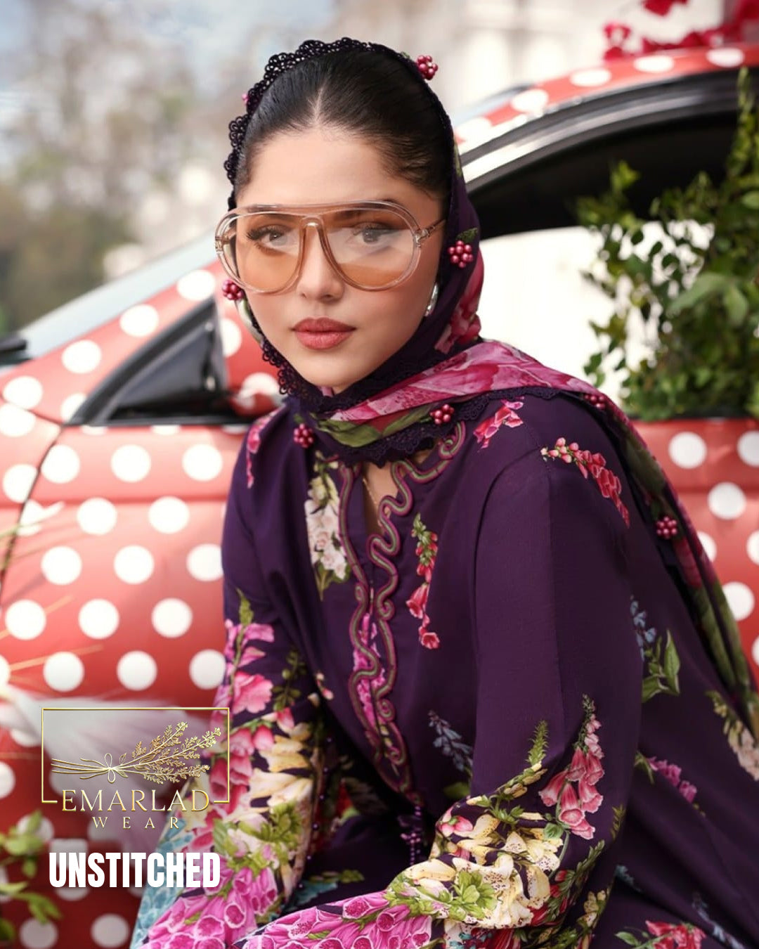 MARIA B M PRINT Vol-02 Lawn Collection 2026 Dark Purple | Embroidered Lawn Suit Online Pakistan