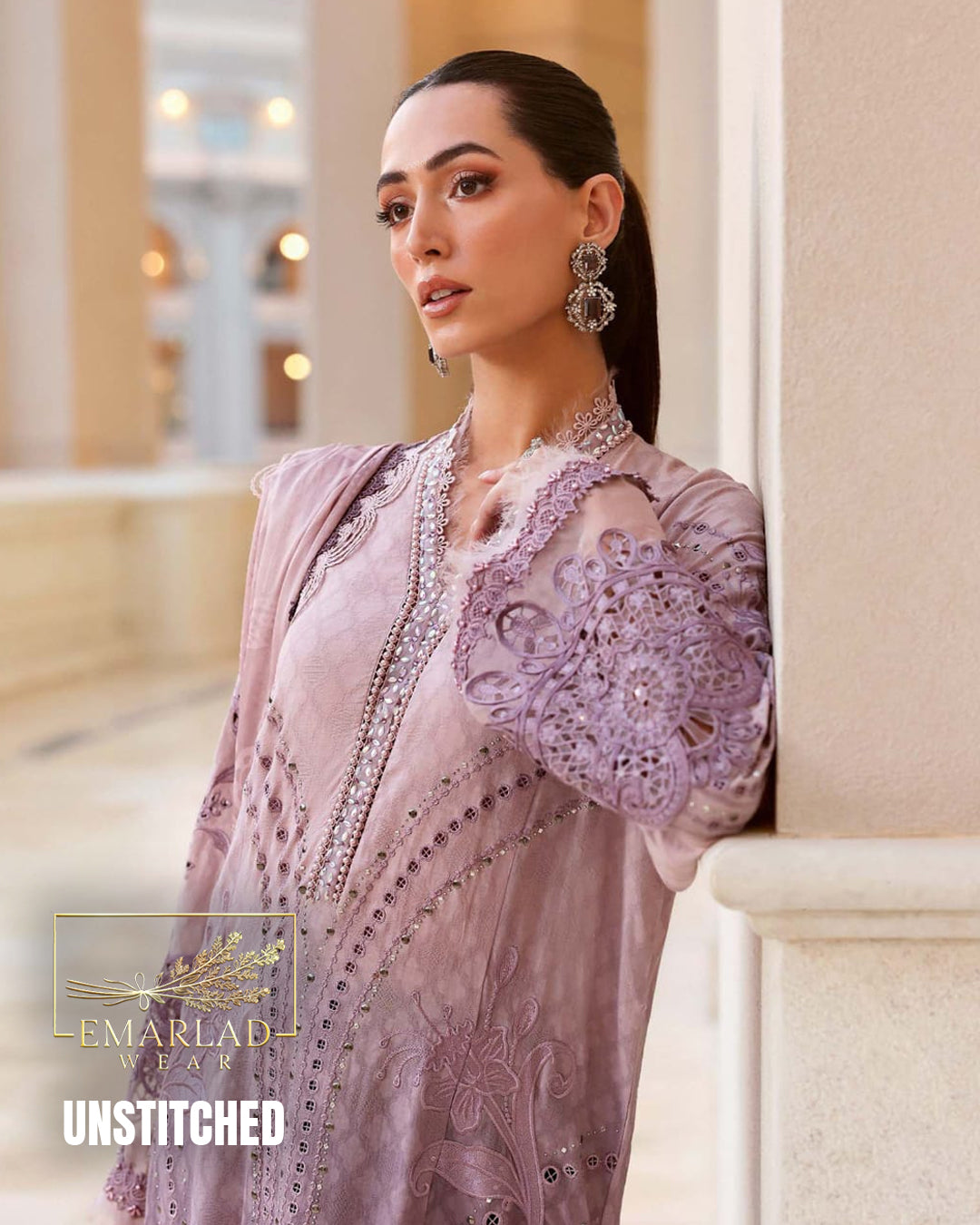 Maria B Luxury Lawn Collection 2026 Purple Tie & Dye Unstitched Suit MBP-D2601-A/B Online in Pakistan