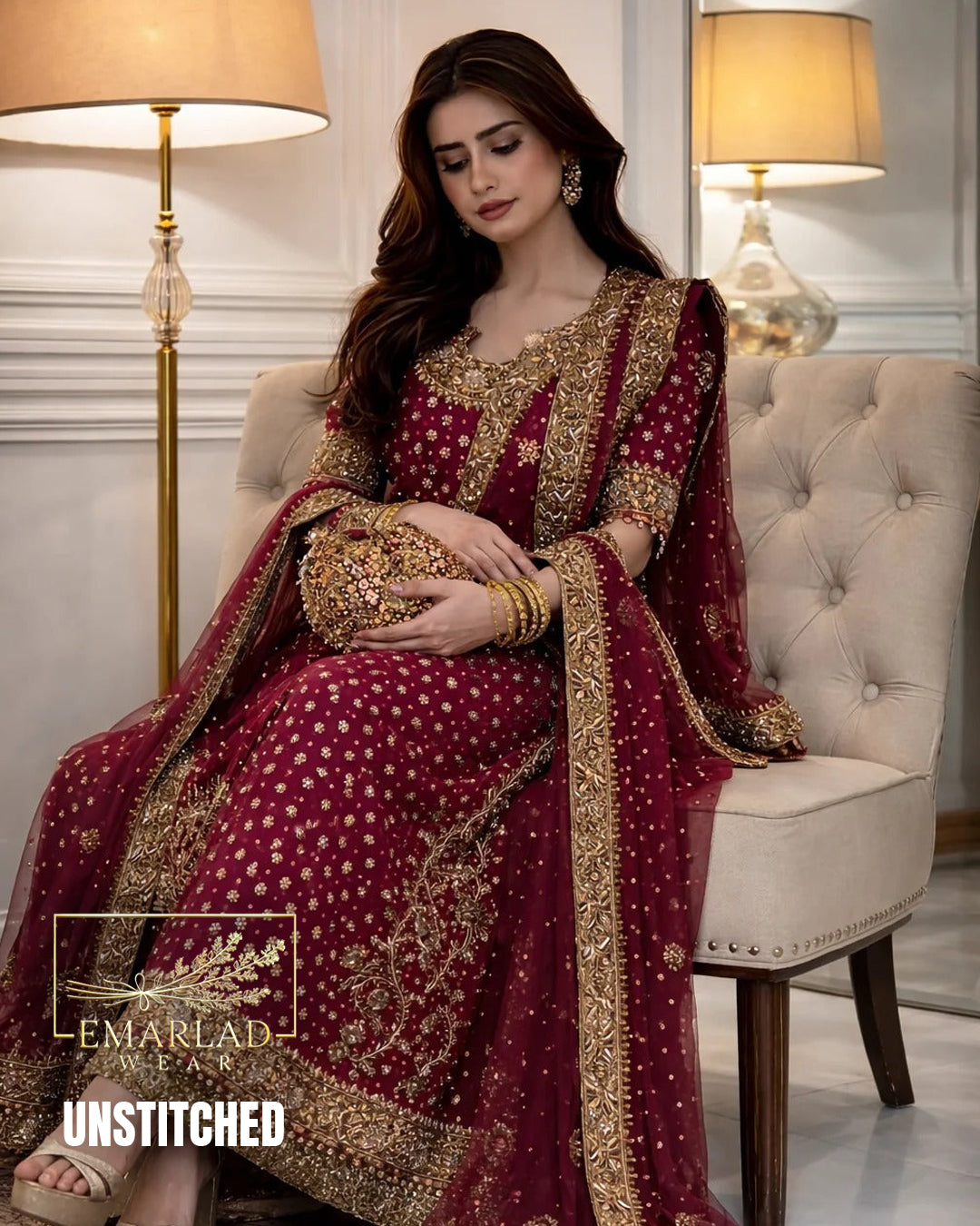 Haris Shakeel Addawork Shocking Pink Formal Wedding Suit