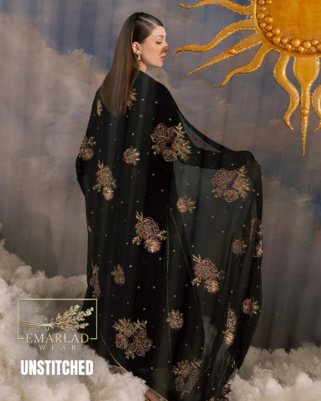 Vaniya Black Luxury Chiffon Collection 2026 VV-FF69-26