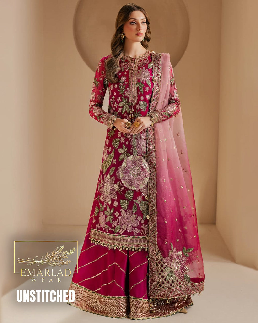 Jazmine | Shocking pink - Semi Pure Chiffon Collection Emarlad Wear Jazmine | Shocking pink - Semi Pure Chiffon Collection Emarlad Wear
