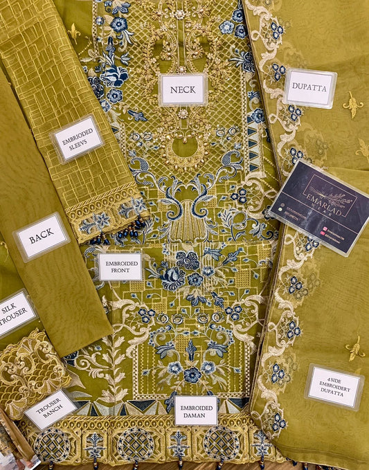 Ramsha - Rangoon Luxury Collection organza 3pc