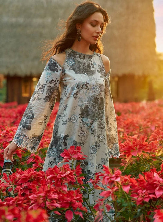 Alessia 01 Digital Pure Lawn Embroidery Chikankari Dress