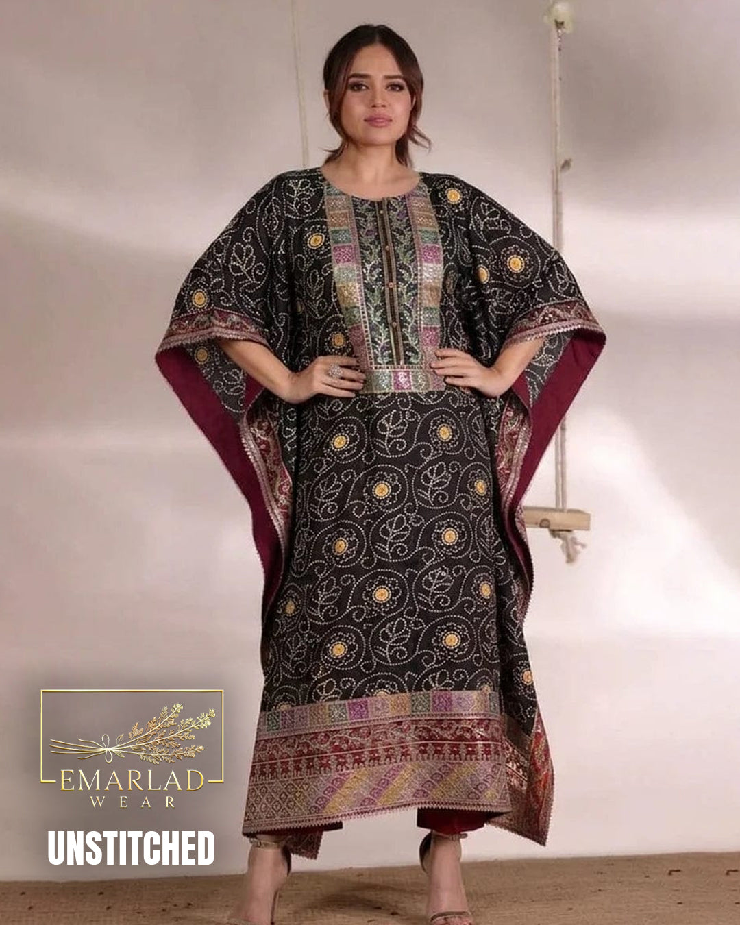 Aneelas Lawn Collection 2026 Heavy Embroidered 3 Piece Suit with Chiffon Dupatta