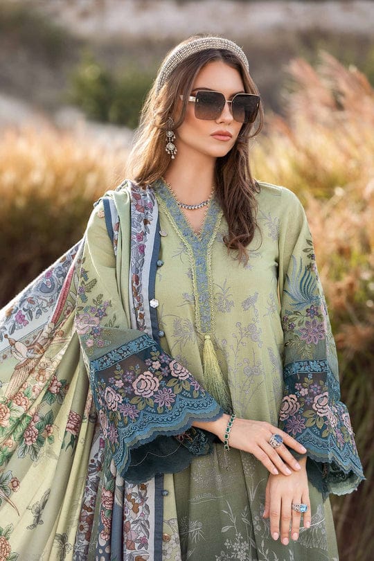 Maria B Green Digital Emb New Arrival Pure Lawn 3pc
