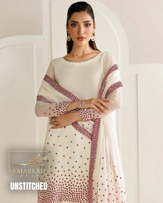 Baroque Chiffon Pink Sequin Embroidered Collection