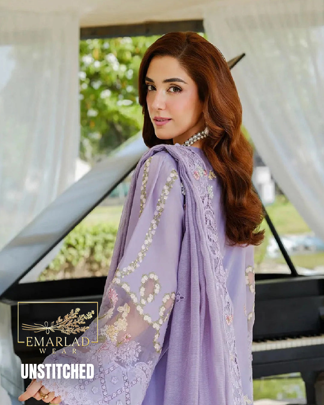 Elaf Purple ZR Luxury Embroidered Lawn Cotton Suit