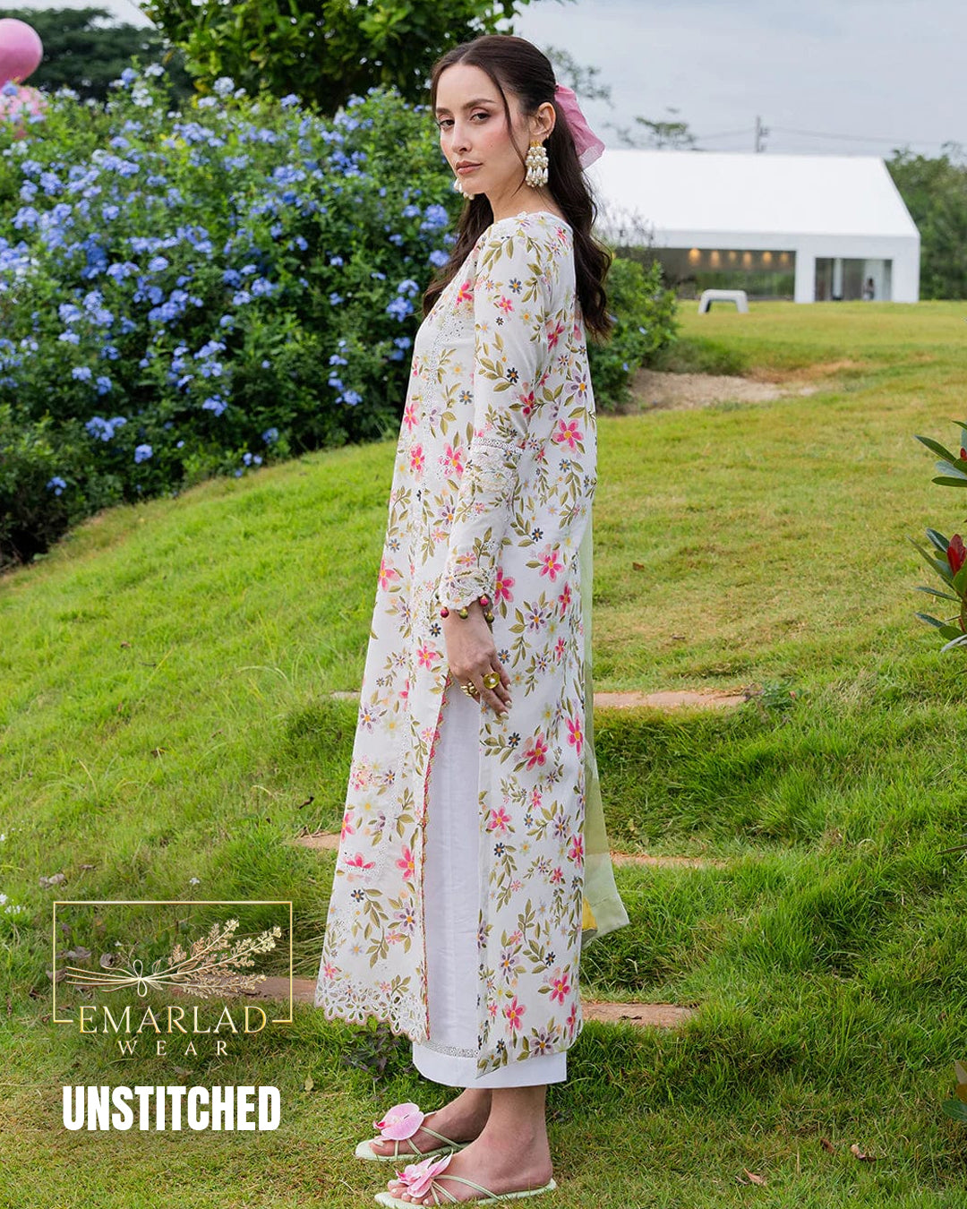Crimson Lawn Collection 2026 – Heavy Embroidered 3PC Suit with Chiffon Dupatta