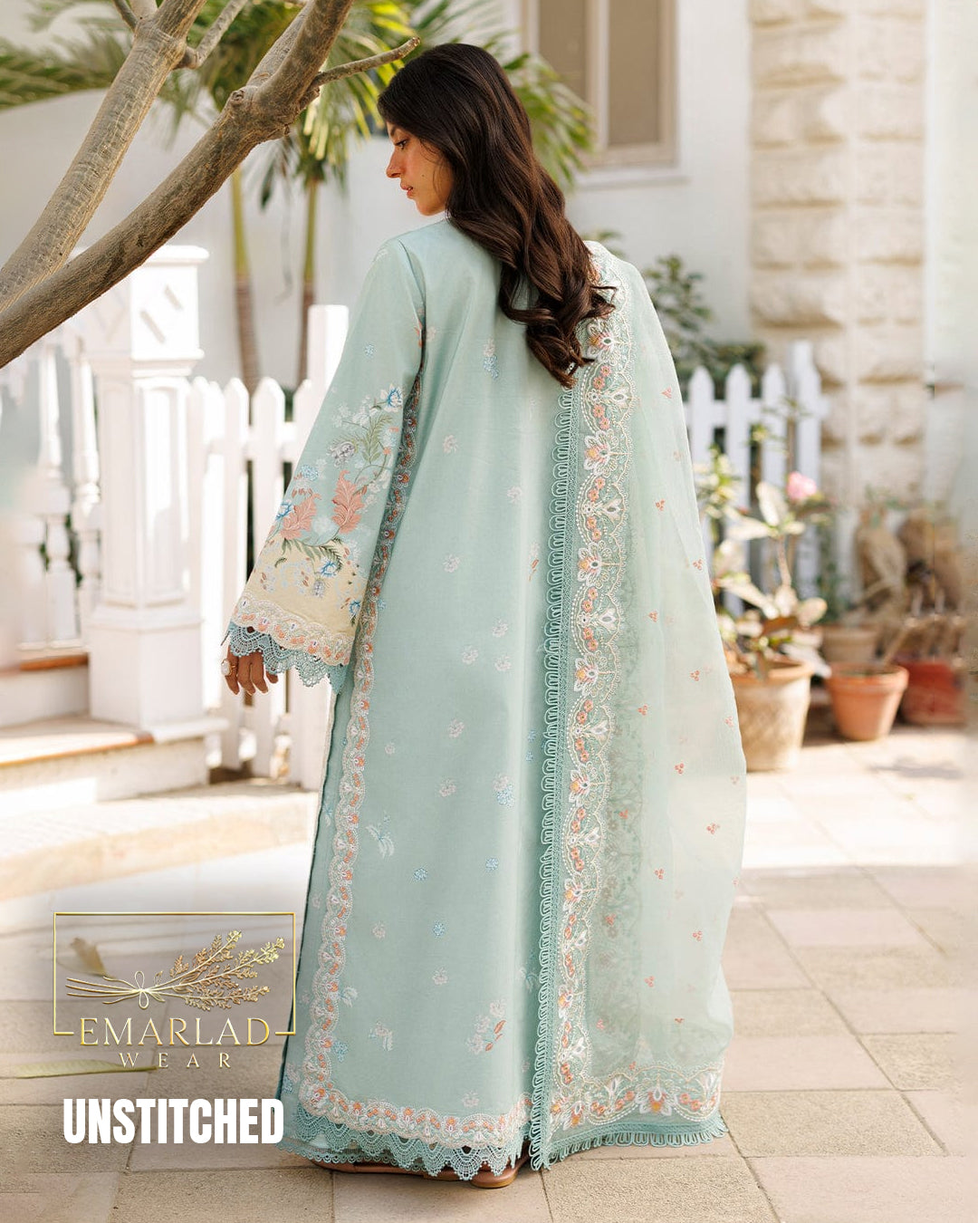 Afrozeh Lawn Collection 2026 – Elegant Heavy Embroidered Lawn Suit with Chiffon Dupatta
