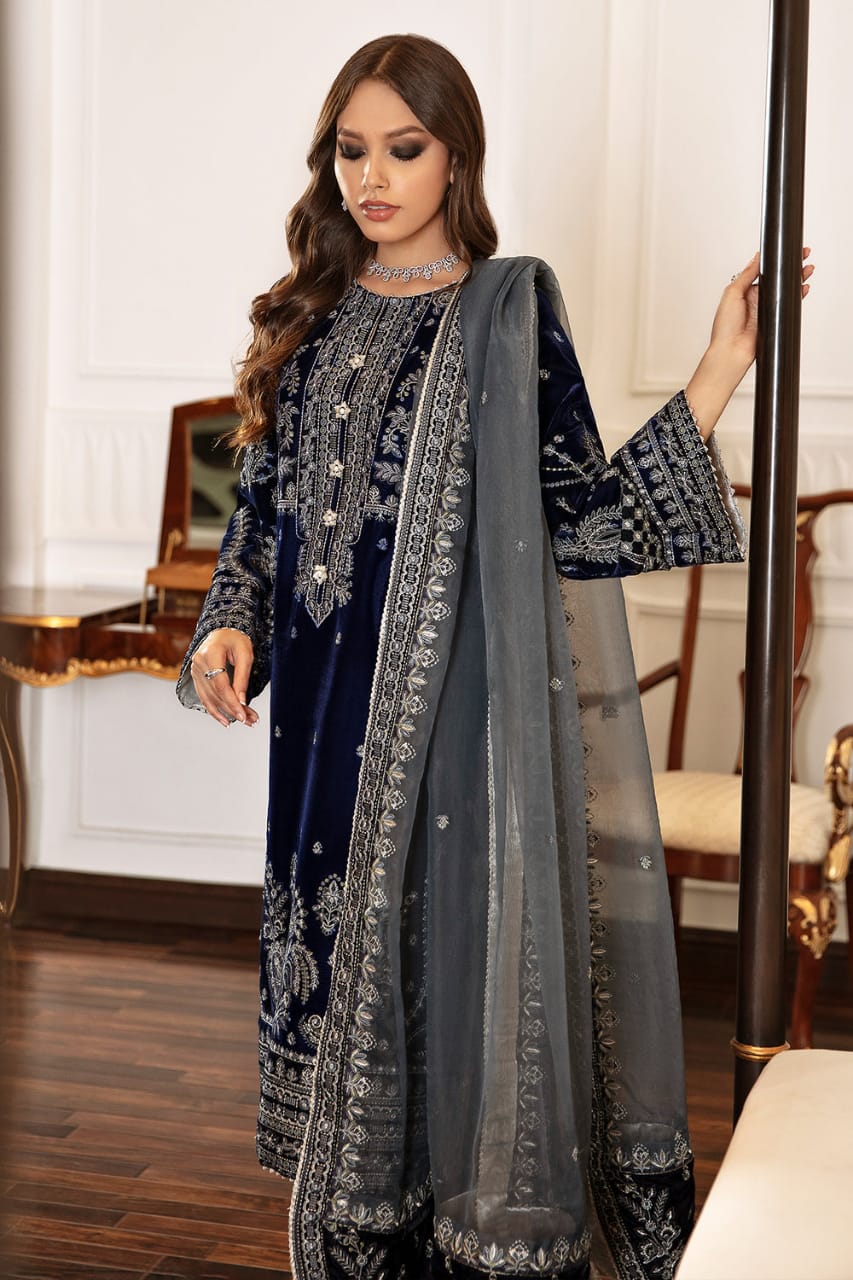BAROQUE BLUE VELVET EMB COLLECTION