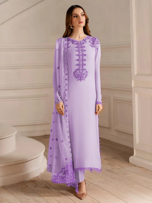Iznik UE-479 | Lilac - Luxury Formal Chiffon Collection