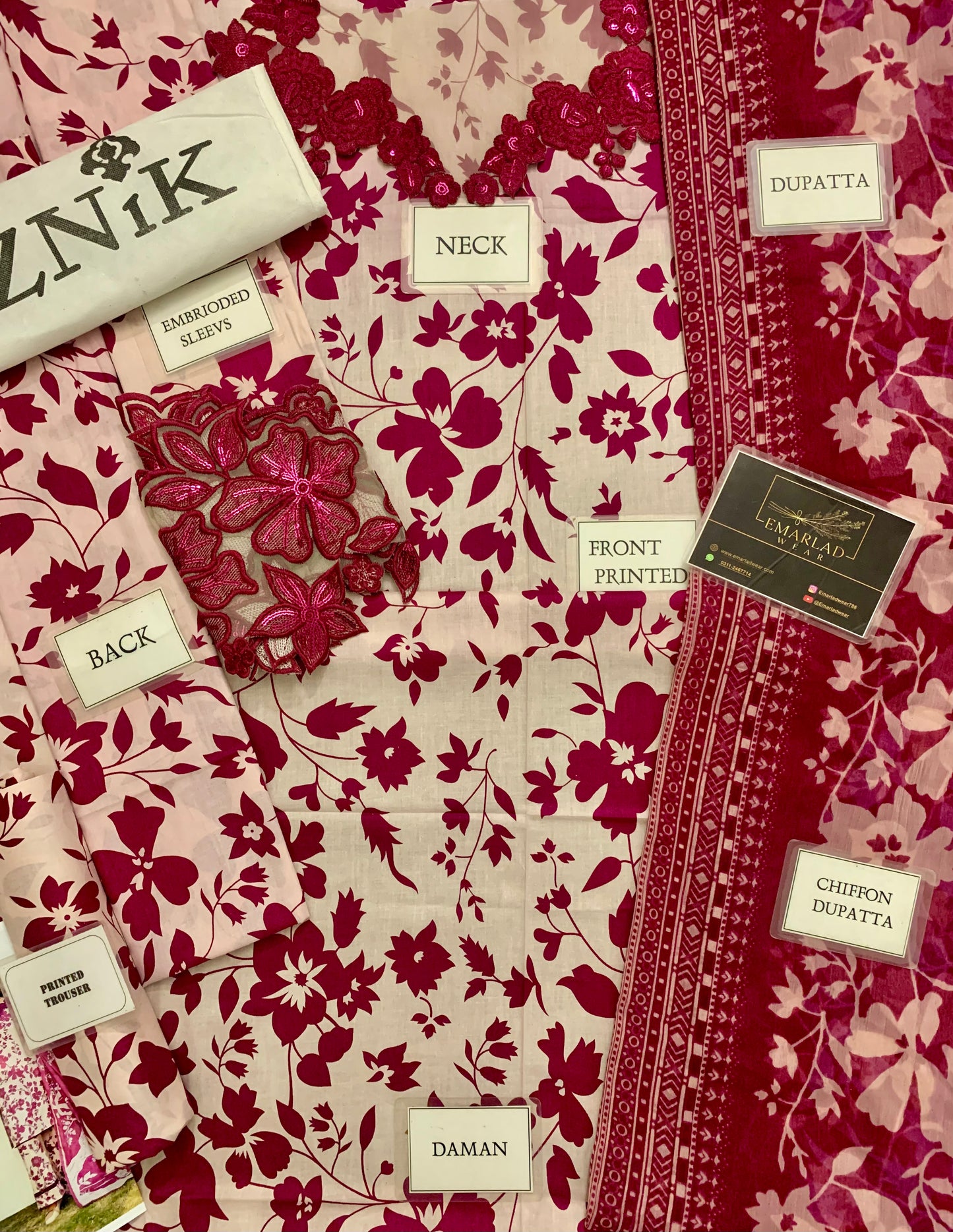 Iznik | Skin Pink - Lawn With Chiffon Dupatta Collection