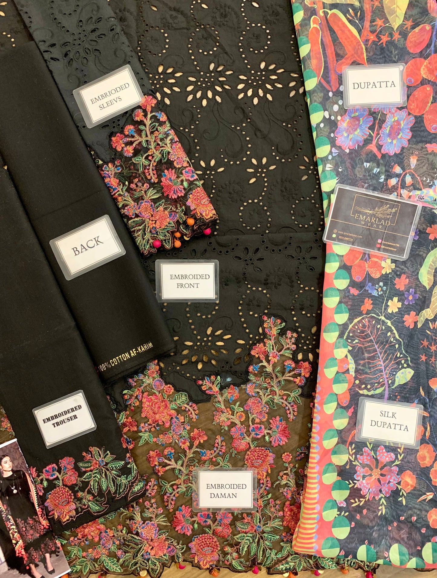 Jugnu| Black - Lawn Chickenkari Collection