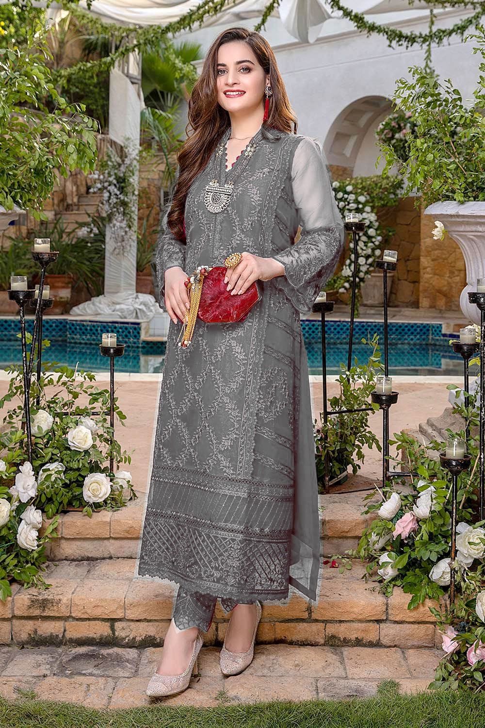 Azure CHIFFON DRESS DESIGN NO : 1634 Emarlad Wear Azure CHIFFON DRESS DESIGN NO : 1634 Emarlad Wear