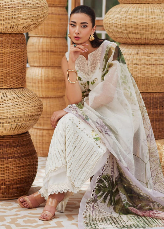 Crimson | Offwhite - Lawn Collection 2025 Chickenkari