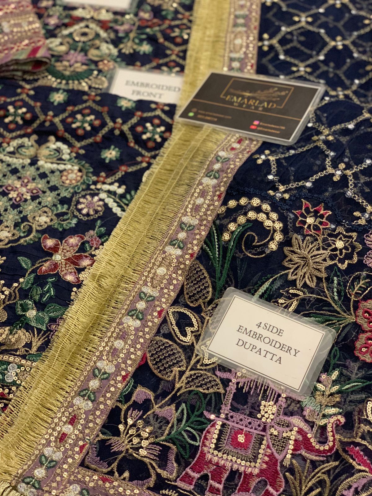 Baroque | Navy Blue - Raw Silk Collection