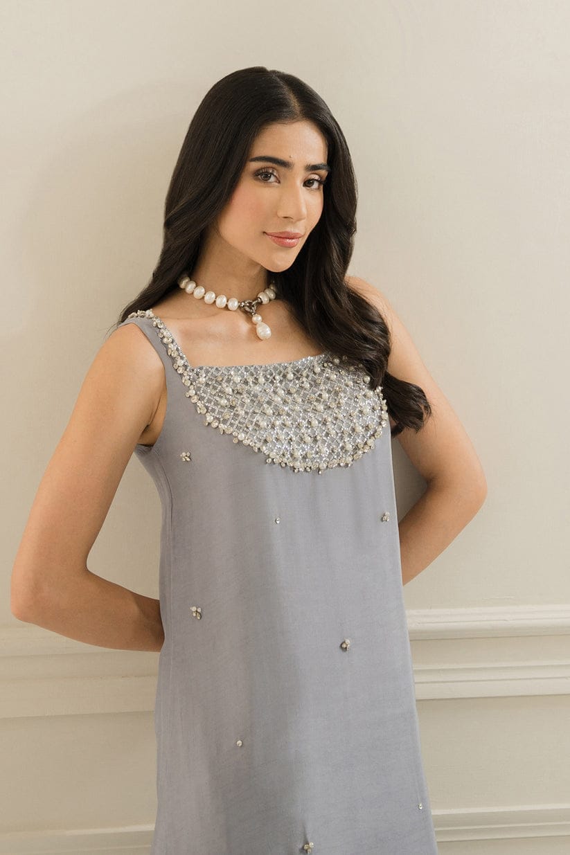 Lulusar | Runial Dress - Black And Grey - Silk Digital