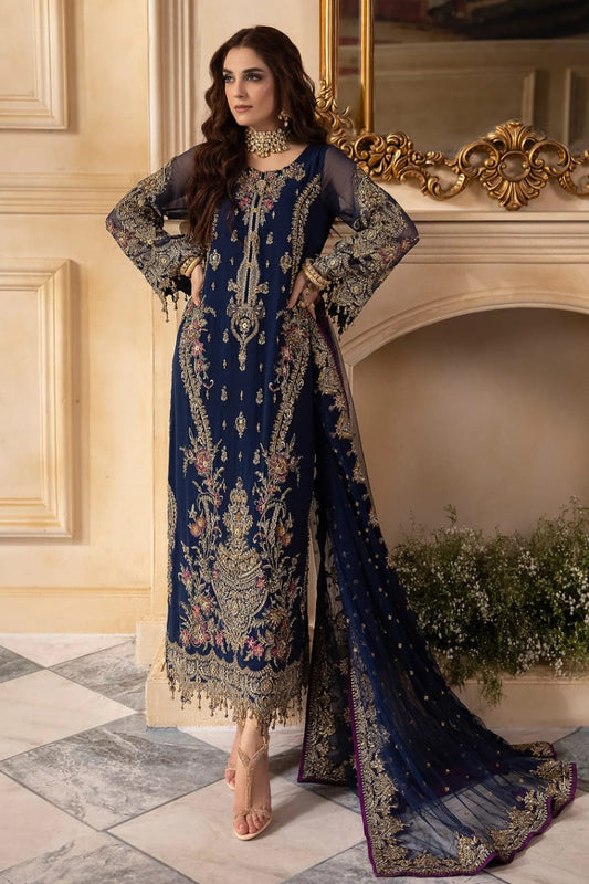Charizma | Chiffon Collection - Navy Blue