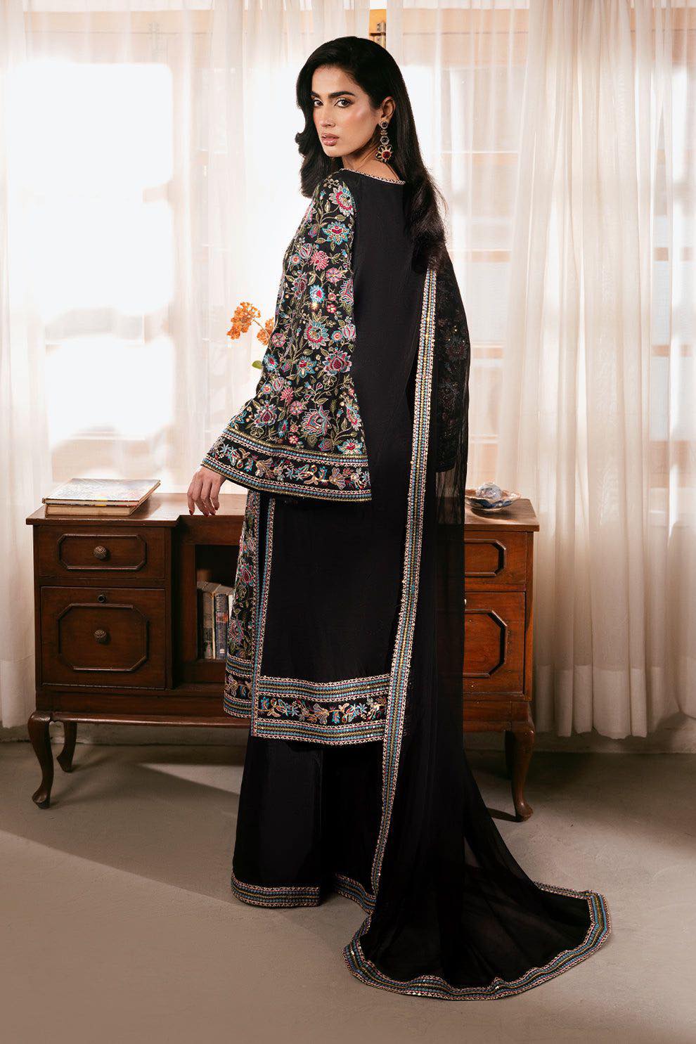Sheenora | Raw Silk - Formal Collection - Black