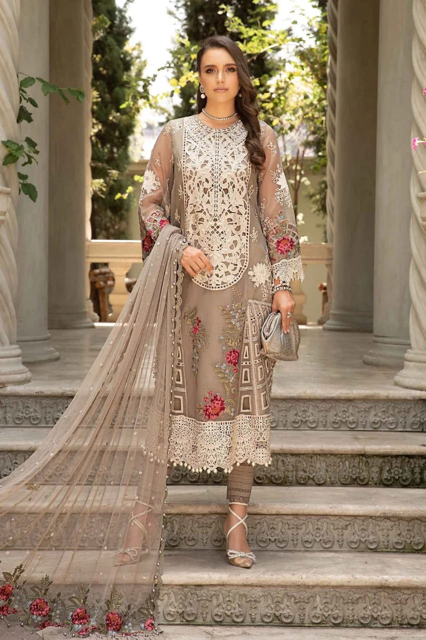 Maria B | Beige - Luxury Lawn Collection 2025