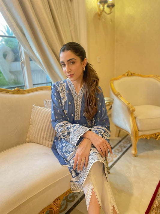 Naarj | Cobalt Blue - Lawn Embroidery Collection