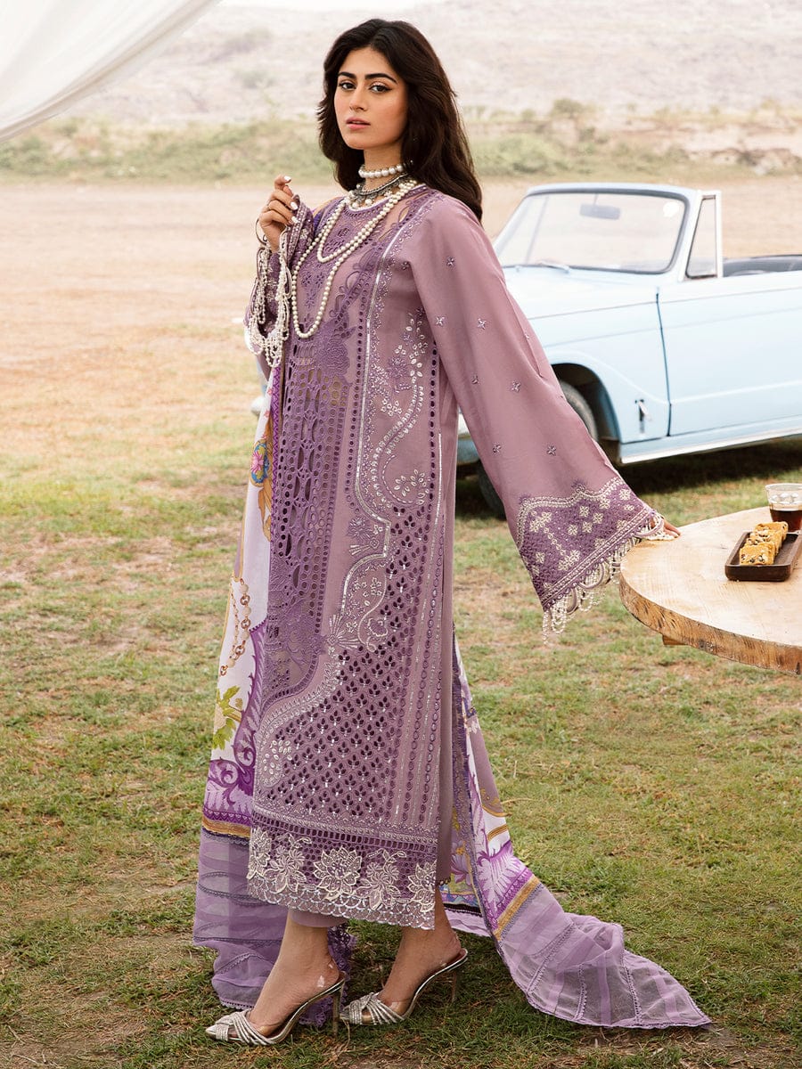 Bin Ilyas | Lilac - Cotton Chickenkari Collection