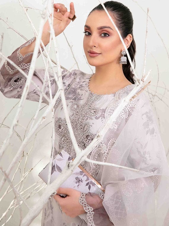 Yasna By Tawakkal | Tea Pink - Semi Stiched Formal Collection