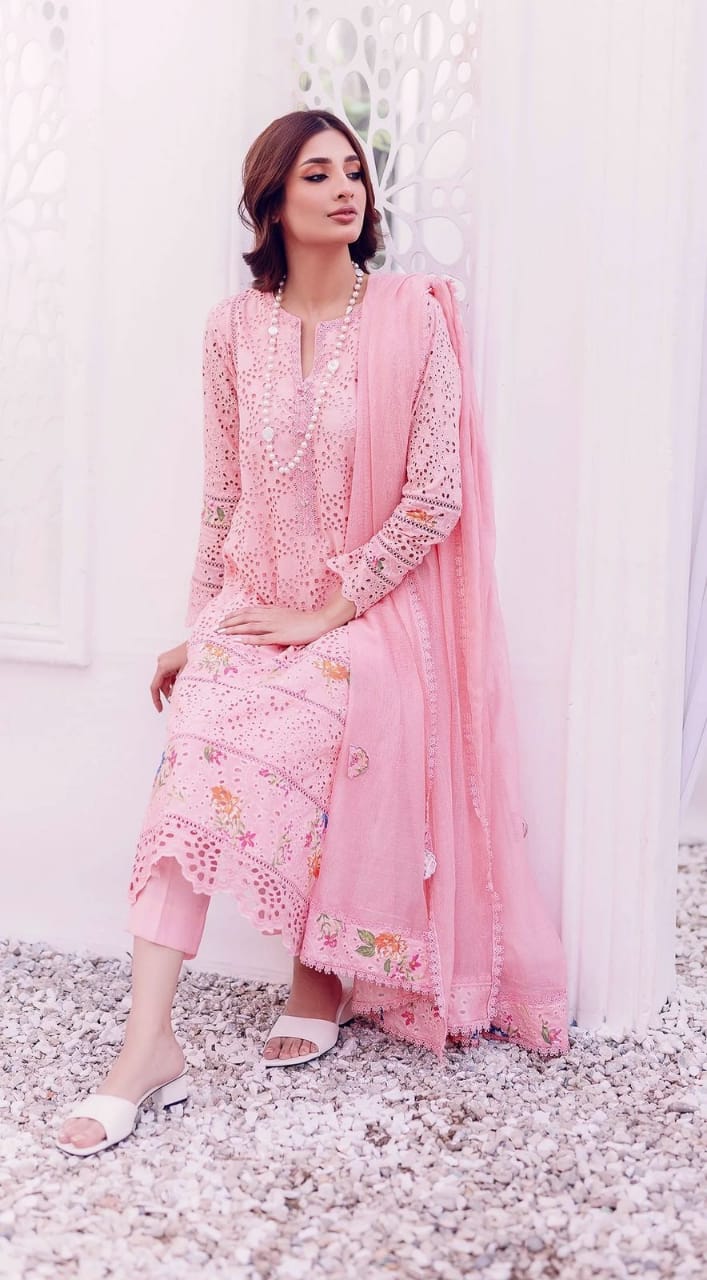 Sabeen Abbas | Pink - Luxury Chikankari Lawn Collection