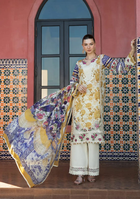 Elaf | Yellow Multi - Lawn Collection 2025
