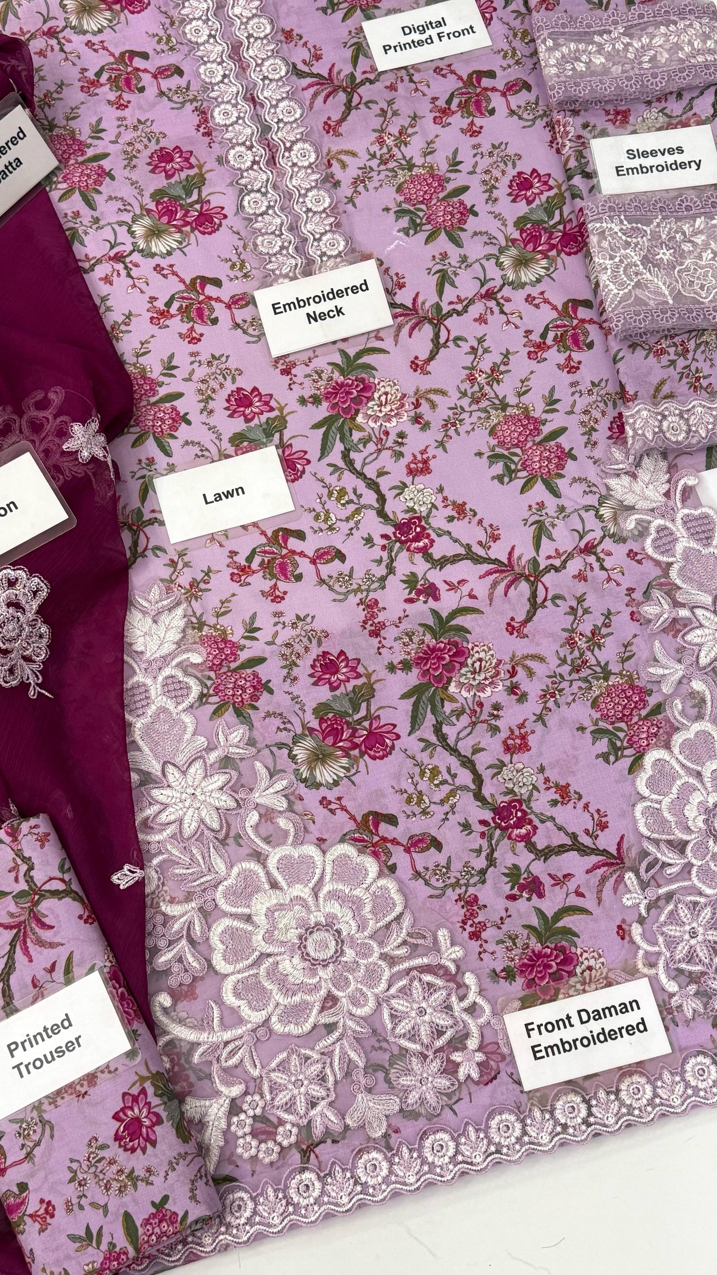 Iznik UE-403 | Light Purple - Printed Lawn Collection