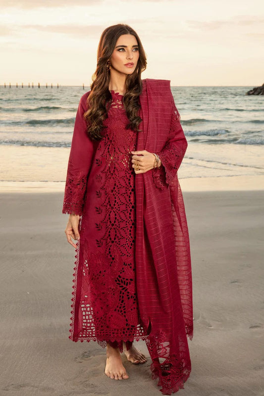 Rang Rasiya Alaya | Mehroon - Lawn Chikankari Collection