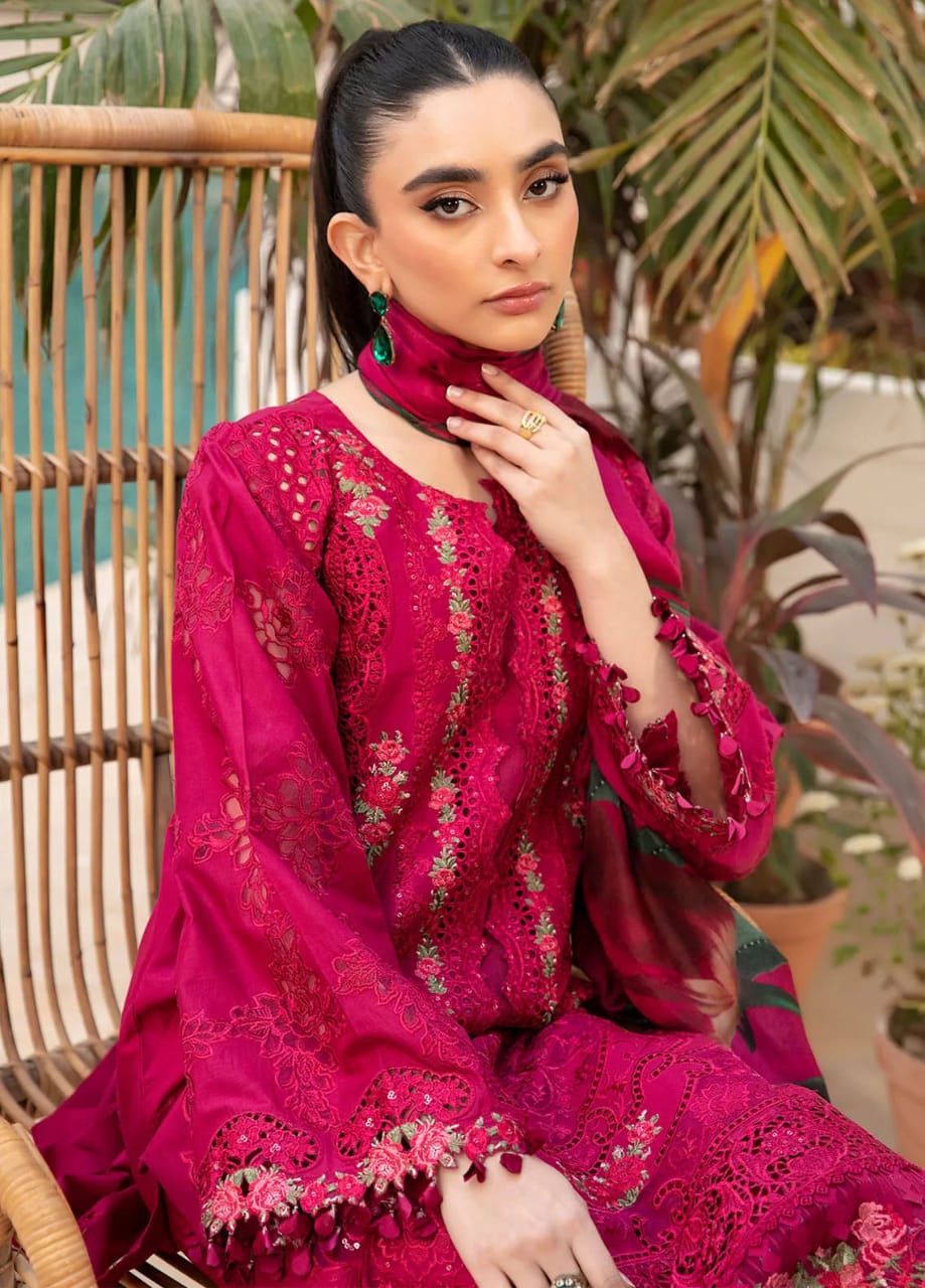 Elaf | Shocking Pink - Chikankari Collection