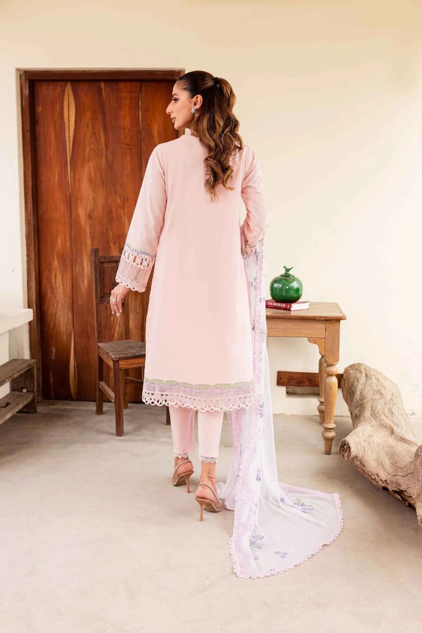 Gull Jee | Peach Pink - Cotton Chikankari Collection