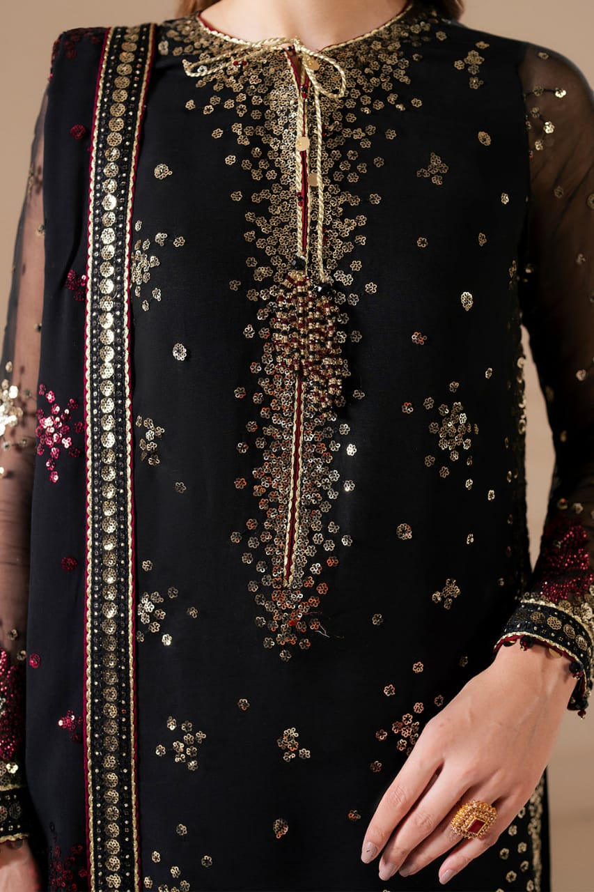 Jazmine | Black - Semi Pure Chiffon Collection