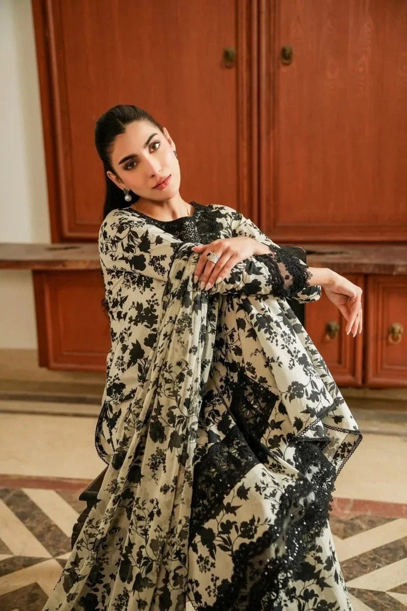 Aneela’s Collection | Skin & Black - Lawn & Chiffon Collection