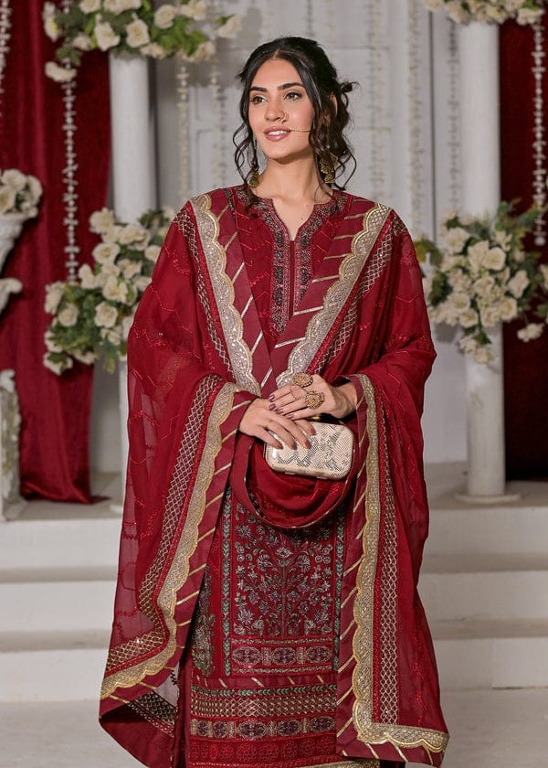 Baroque | Maroon - Chiffon Collection