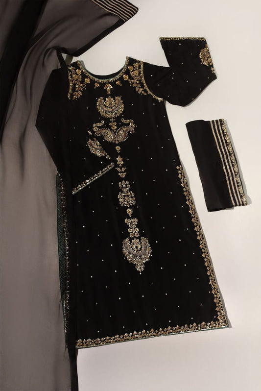 Agha Noor | Black - Velvet Collection