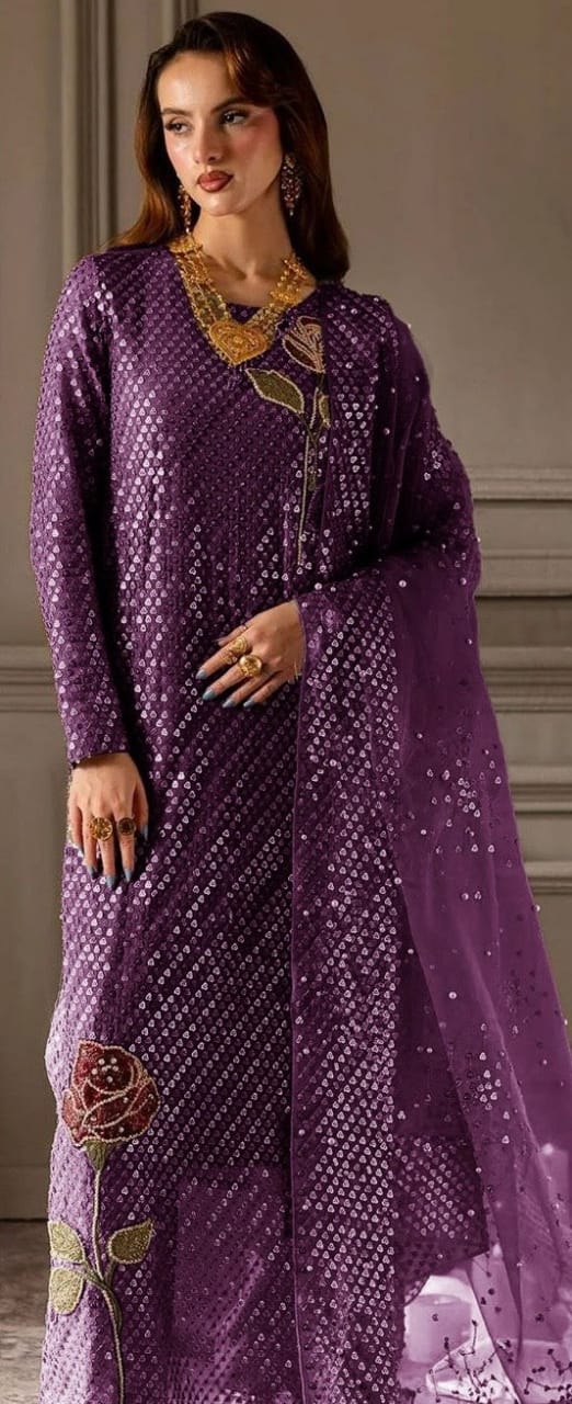 Nureh | Purple - Fancy Chiffon Collection