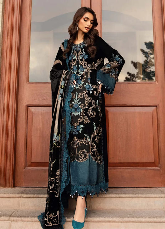 Maria B | Black & Zinc - Palachi Velvet Embroidered Collection