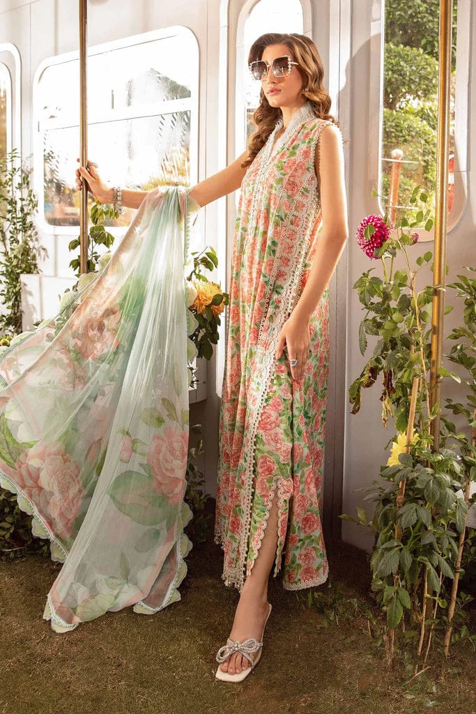 Maria B Green Chicken Emb New Arrival Lawn 3pc