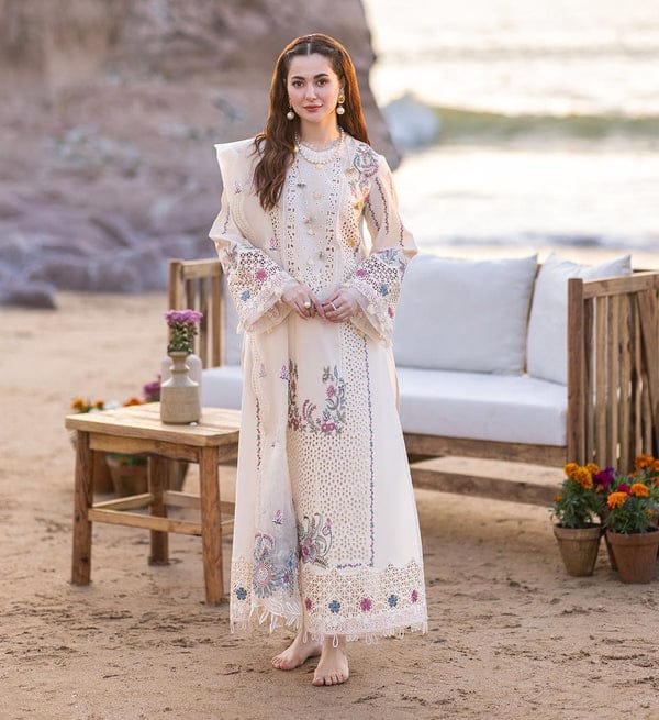 chikankari designer dress Elegant Chiffon Chikankari 9MM 3pc Gown 9MMCHI-4