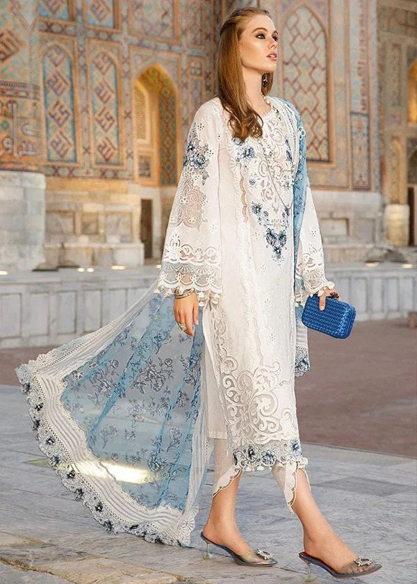 Maria B White Luxury Lawn Collection Chikankari