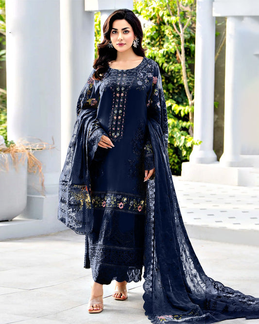 Maria B | Navy Blue - Chikankari Collection