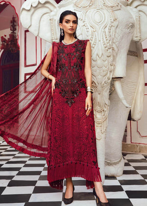 Maria B MPT-2702-A-25 | Red Silk Collection