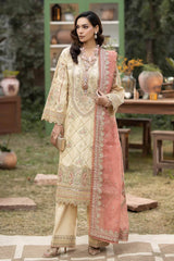 Imrozia Cream Chikankari Lawn Embroidery Dress New Aarrival