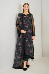 Baroque Black Organza Print & Embroidery Collection