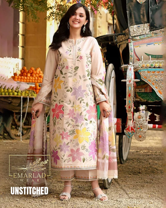 Aneelas Skin Luxury Lawn 3 Piece Embroidered Suit for Women | Premium Designer Collection