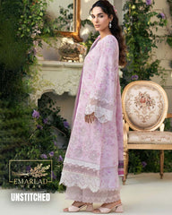 Motif Pink Printed Lawn Suit with Chiffon Embroidered Dupatta