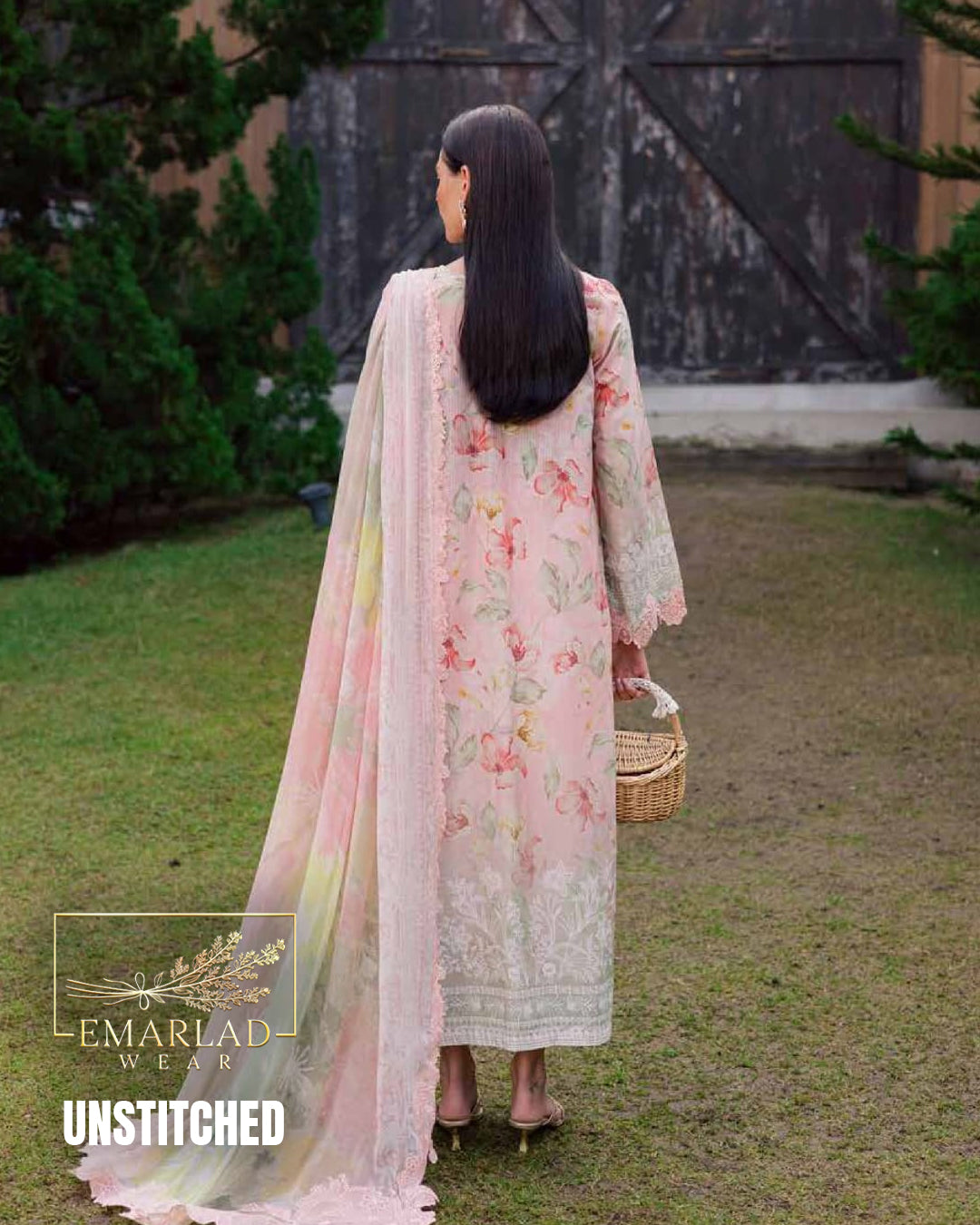 Nureh NSG-208 Digital Lawn & Bamber Chiffon Unstitched Suit Online in Pakistan