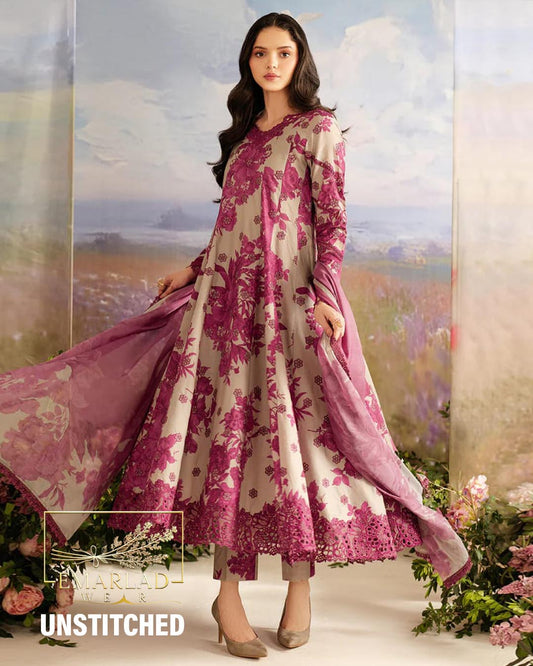 Iznik | Skin Maroon - Lawn Printed With Chikankari Collection